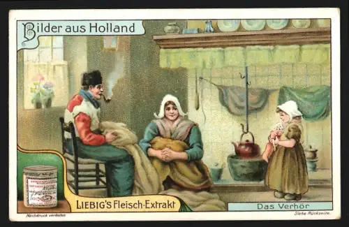 Sammelbild Liebig, Bilder aus Holland, Das Verhör