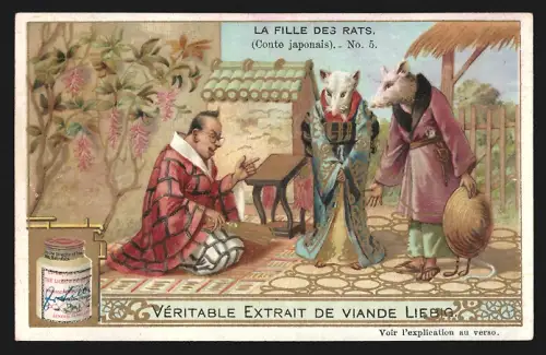 Sammelbild Liebig, La Filles des Rats, Conte japonais