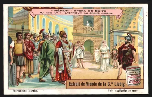 Sammelbild Liebig, Néron, Opera de Boito, L`Oppidum du Grand Cirque
