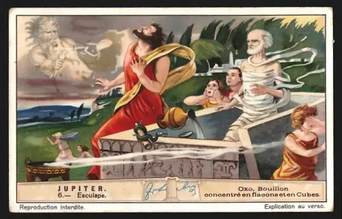 Sammelbild Liebig, Jupiter, Esculape