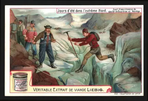 Sammelbild Liebig, Jours dété dans l`exttemen Nord, Norvège