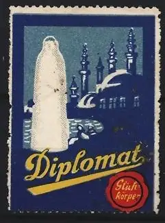 Reklamemarke Diplomat, Glühkörper, Moschee