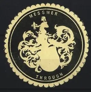 Reklamemarke Messmer Through, Wappenmotiv
