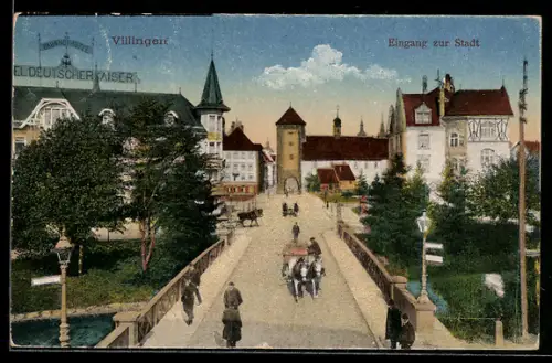 AK Villingen, Eingang zur Stadt
