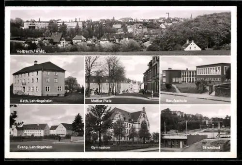 AK Velbert /Rhld., Ortsansicht, Kath. Lehrlingsheim, Moltke-Platz