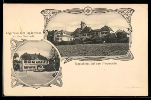 AK Rüdesheim, Hotel Jagdschloss auf dem Niederwald