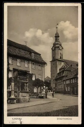 AK Ilmenau, Blick nach der Stadtkirche