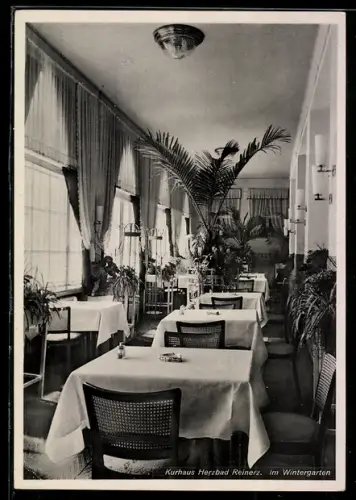AK Bad Reinerz, Wintergarten im Kurhaus