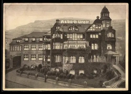 AK Rüdesheim a. Rhein, Weinbrennerei Asbach Uralt