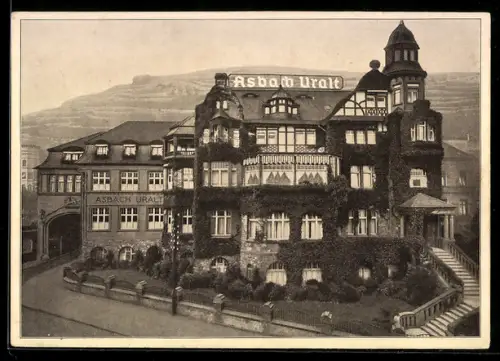 AK Rüdesheim a. Rhein, Weinbrennerei Asbach Uralt
