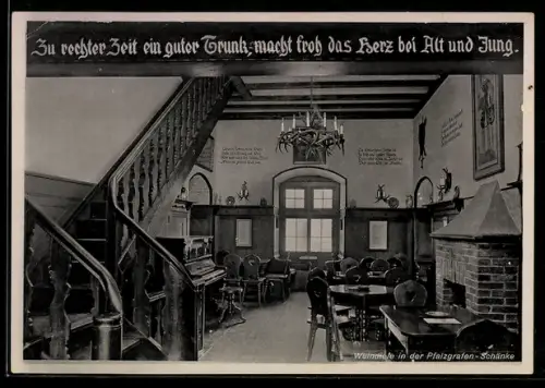 AK Bacharach am Rhein, Restaurant Weinhaus Pfalzgrafen-Schänke, Inh. Marie-Luise Bastian, Innenansicht