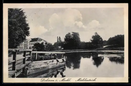 AK Doberan i. Meckl., Partie am Mühlenteich