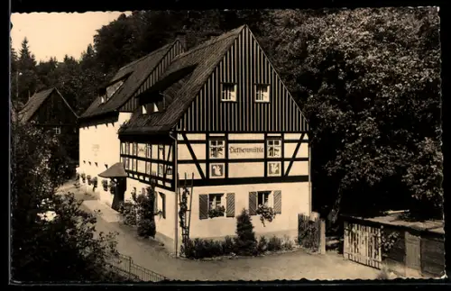 AK Kleinhennersdorf /Sächs. Schweiz, Gasthaus Liethenmühle