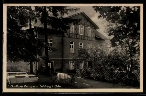 AK Felsberg im Odenwald, Gasthaus Kuralpe, Bes. Karl Bormuth