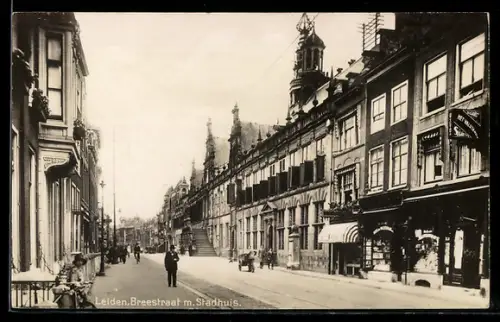 AK Leiden, Breestraat m. Stadhuis