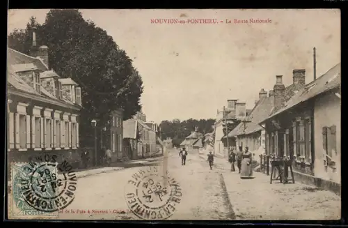 AK Nouvion-en-Ponthieu, La Route Nationale