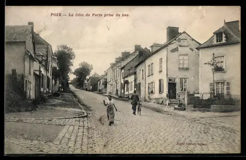 AK Poix, La Côte de Paris prise du bas