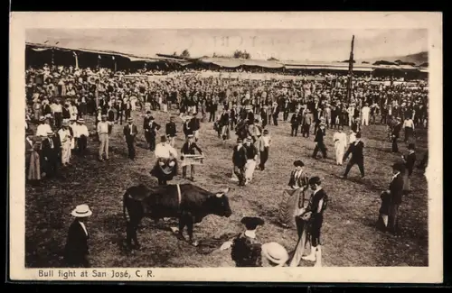 AK San José, C. R., Bull fight at San José
