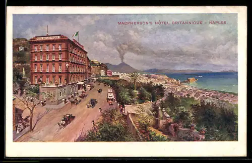 Künstler-AK Naples, Macpherson`s Hôtel Britannique