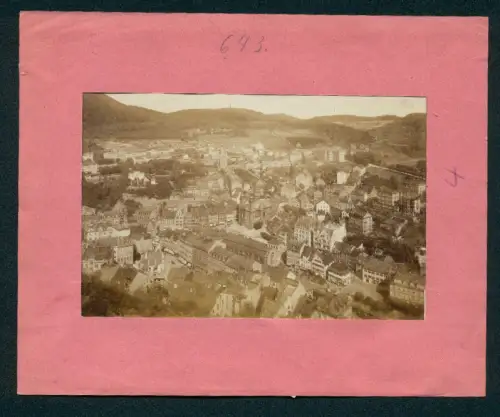 Fotografie Brück & Sohn, Meissen, Ansicht Karlsbad, Panorama vom Hirschensprung gesehen