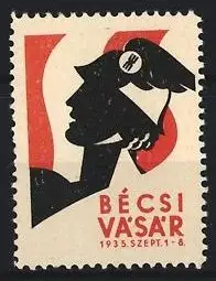Reklamemarke Bécsi Vásár, 1935, Hermes Profil