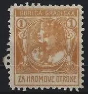 Reklamemarke Gorica Gradiska, Za Hrome Otroke, Porträt eines Kindes