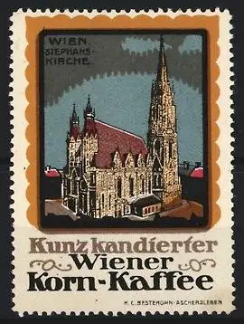 Reklamemarke Wien, Kunz kandierter Wiener Korn-Kaffee, Stephanskirche