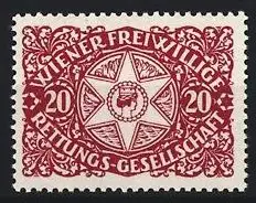 Reklamemarke Wien, Wiener Freiwillige Rettungs-Gesellschaft, Stern und Wappen
