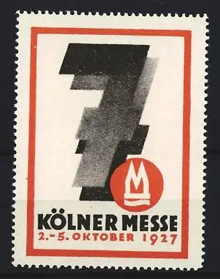 Reklamemarke Köln, Kölner Messe 1927, Zahl und Messelol