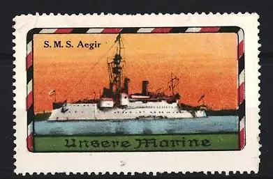Reklamemarke Kriegsschiff S.M.S. Aegir, Unsere Marine