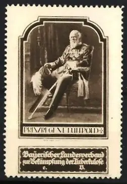 Reklamemarke Prinzregent Luitpold von Bayern, bayerischer Landesverband gegen Tuberkulose e.V.