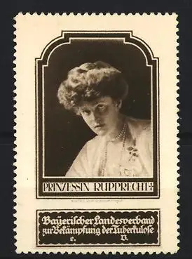 Reklamemarke Prinzessin Rupprecht von Bayern, Bayerischer Landesverband zur Bekämpfung der Tuberkulose e.V.