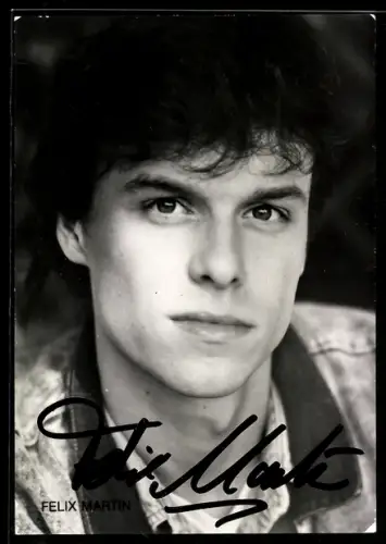 AK Schauspieler Felix Martin mit Jeansjacke, Autograph