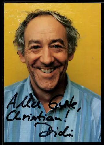 AK Schauspieler Didi Hallervorden lächelnd, Autograph