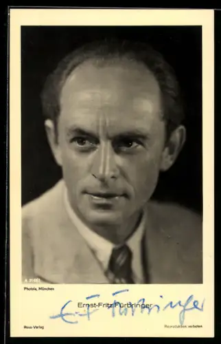 AK Ernst-Fritz Fürbringer, Portrait des Schauspielers, Autograph
