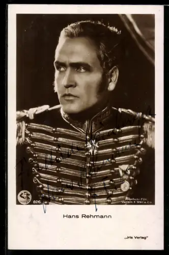 AK Schauspieler Hans Rehmann im Kostüm, Autograph