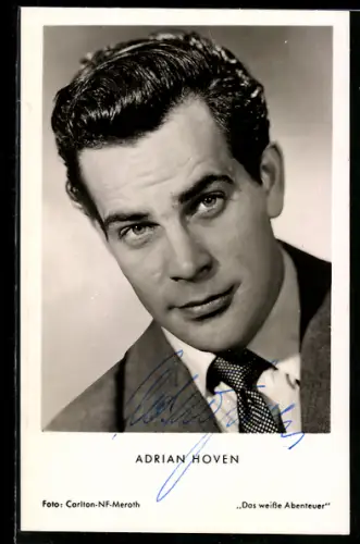 AK Schauspieler Adrian Hoven in Ehe für eine Nacht, Autograph