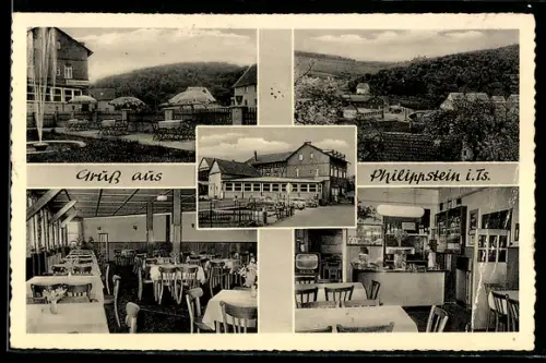 AK Philippstein, Gasthof Haus Jungmann, Terrasse