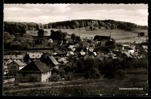AK Schönbach /Dillkreis, Teilansicht mit Kirche
