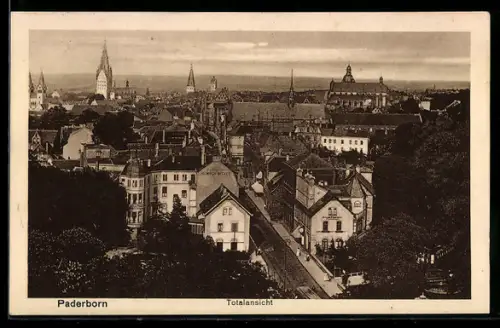 AK Paderborn, Totalansicht mit Strasse