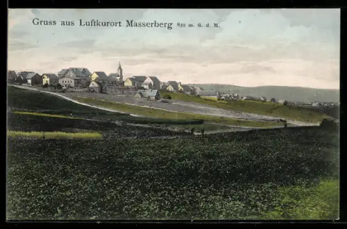 AK Masserberg, Teilansicht mit Kirche