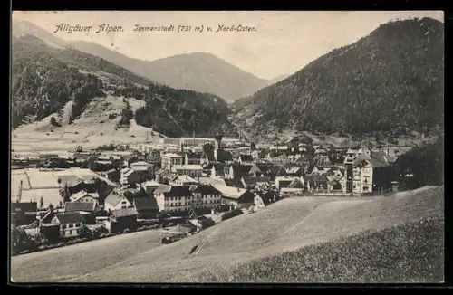 AK Immenstadt /Allgäuer Alpen, Teilansicht von Nord-Osten