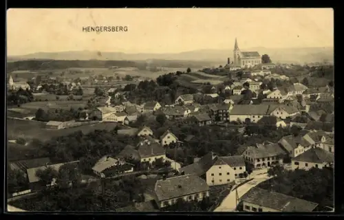 AK Hengersberg, Teilansicht mit Kirche