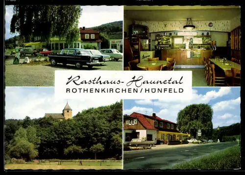 AK Rothenkirchen /Hünfeld, Rasthaus Haunetal, Inh. M. Schmidt, Innen- und Aussenansichten