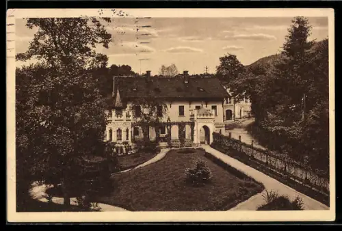 AK Bad Reichenhall, Bayerisches Genossenschaftsheim, Villa Hügel, Verwaltungssitz München I, Triftstrasse 6