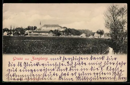 AK Zangberg, Ortspartie mit Schloss