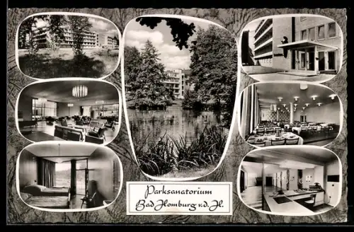 AK Bad Homburg v. d. H., Parksanatorium, Innenansichten