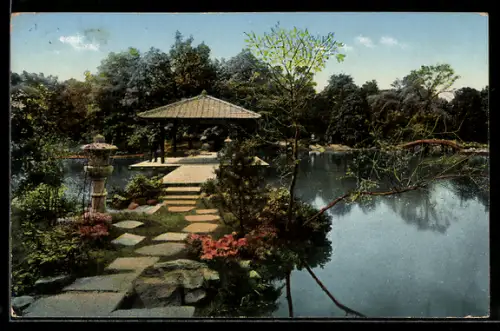 AK Breslau, Ausstellung Jahrhundertfeier d. Freiheitskriege 1913, Japanischer Garten