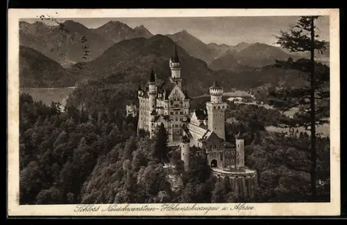 AK Schloss Neuschwanstein, Hohenschwangau und Alpsee