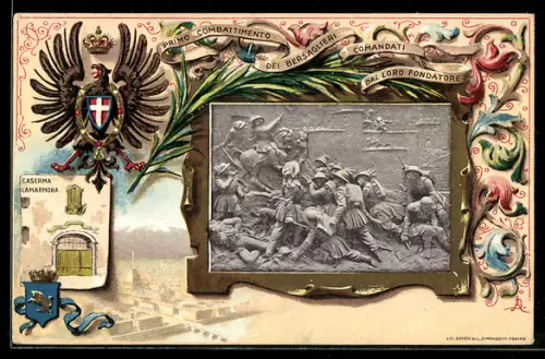 AK Primo Combattimento dei Bersaglieri Comandati dal Loro Fondatore, italiensiches Infanterie-Regiment